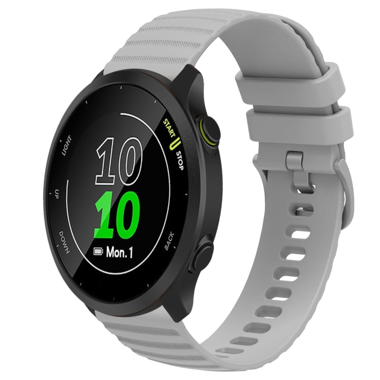 Cinturino in silicone tinta unita con motivo a pois ondulato da 20 mm, For Garmin Approach S40, For Garmin Forerunner 158