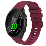 Cinturino in silicone tinta unita con motivo a pois ondulato da 20 mm, For Garmin Approach S40, For Garmin Forerunner 158