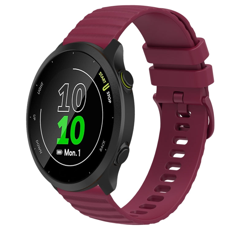 Cinturino in silicone tinta unita con motivo a pois ondulato da 20 mm, For Garmin Approach S40, For Garmin Forerunner 158