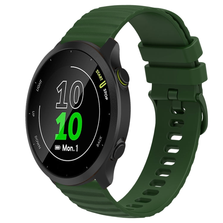 Cinturino in silicone tinta unita con motivo a pois ondulato da 20 mm, For Garmin Approach S40, For Garmin Forerunner 158