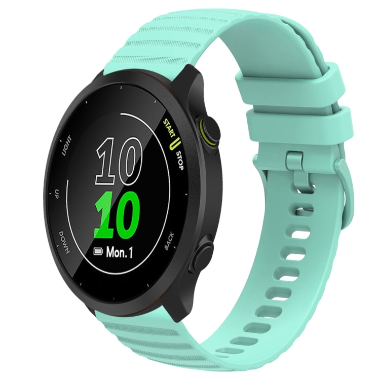 Cinturino in silicone tinta unita con motivo a pois ondulato da 20 mm, For Garmin Approach S40, For Garmin Forerunner 158