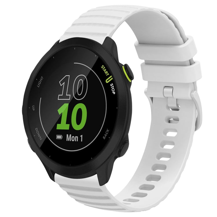 Cinturino in silicone tinta unita con motivo a pois ondulato da 20 mm, For Garmin Forerunner 55, For Garmin Venu