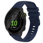 Cinturino in silicone tinta unita con motivo a pois ondulato da 20 mm, For Garmin Forerunner 55, For Garmin Venu