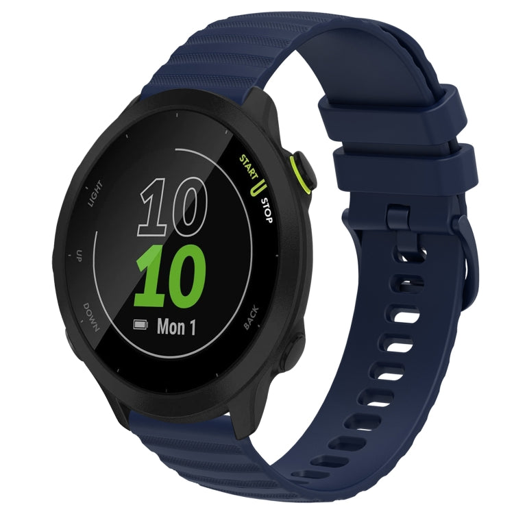 Cinturino in silicone tinta unita con motivo a pois ondulato da 20 mm, For Garmin Forerunner 55, For Garmin Venu