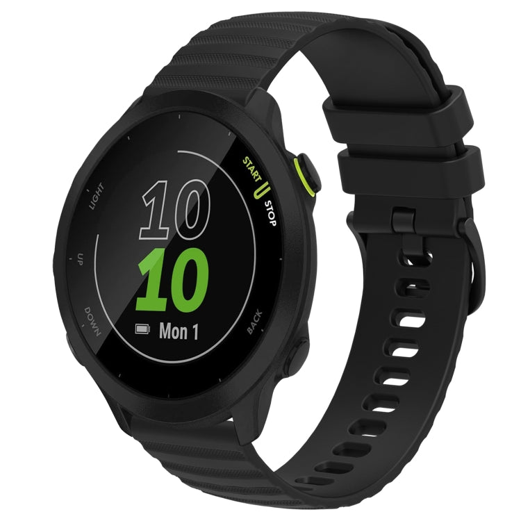 Cinturino in silicone tinta unita con motivo a pois ondulato da 20 mm, For Garmin Forerunner 55, For Garmin Venu