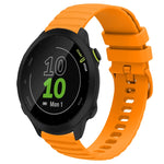 Cinturino in silicone tinta unita con motivo a pois ondulato da 20 mm, For Garmin Forerunner 55, For Garmin Venu
