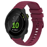 Cinturino in silicone tinta unita con motivo a pois ondulato da 20 mm, For Garmin Forerunner 55, For Garmin Venu