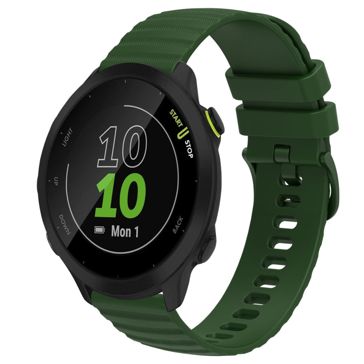 Cinturino in silicone tinta unita con motivo a pois ondulato da 20 mm, For Garmin Forerunner 55, For Garmin Venu