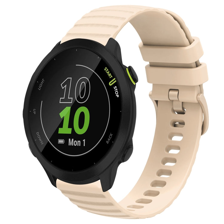 Cinturino in silicone tinta unita con motivo a pois ondulato da 20 mm, For Garmin Forerunner 55, For Garmin Venu