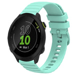Cinturino in silicone tinta unita con motivo a pois ondulato da 20 mm, For Garmin Forerunner 55, For Garmin Venu