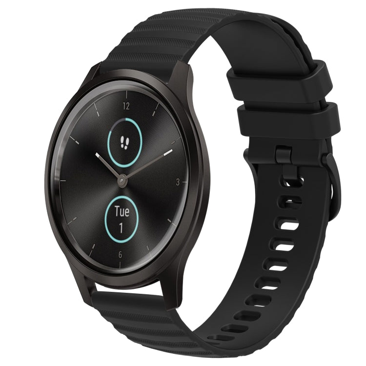 Cinturino in silicone tinta unita con motivo a pois ondulato da 20 mm, For Garminmove Style, For Garmin Forerunner 645 Music