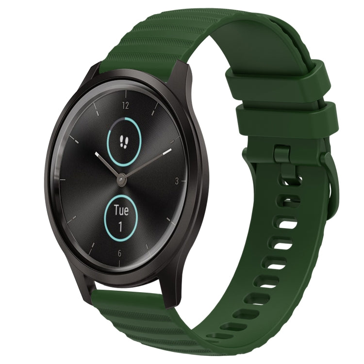 Cinturino in silicone tinta unita con motivo a pois ondulato da 20 mm, For Garminmove Style, For Garmin Forerunner 645 Music