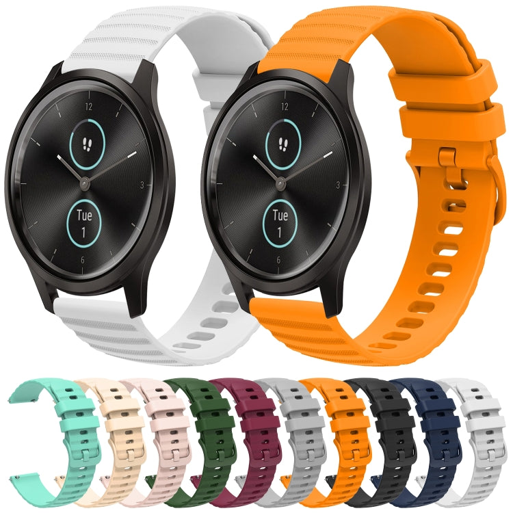 Cinturino in silicone tinta unita con motivo a pois ondulato da 20 mm, For Garminmove Style, For Garmin Forerunner 645 Music