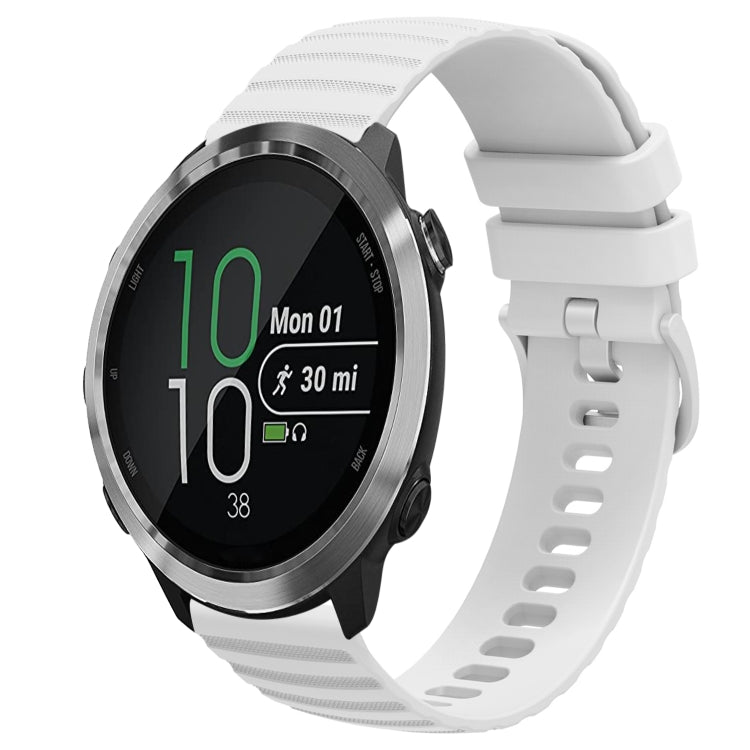 Cinturino in silicone tinta unita con motivo a pois ondulato da 20 mm, For Garminmove Style, For Garmin Forerunner 645 Music
