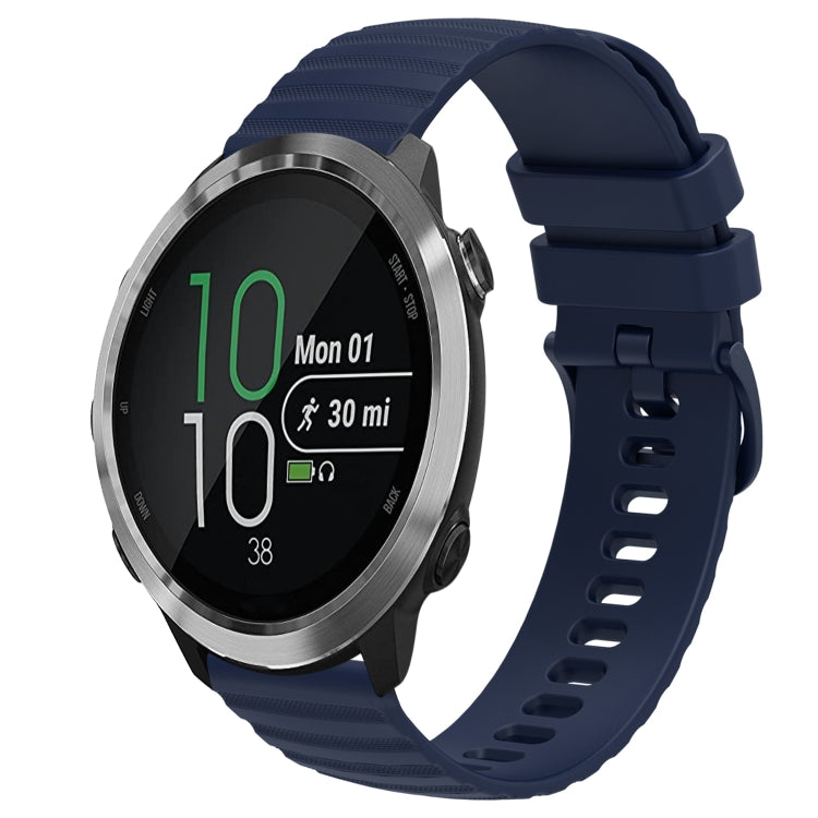 Cinturino in silicone tinta unita con motivo a pois ondulato da 20 mm, For Garminmove Style, For Garmin Forerunner 645 Music