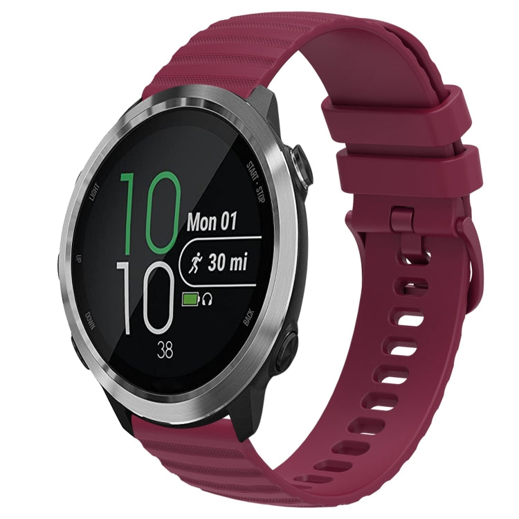 Cinturino in silicone tinta unita con motivo a pois ondulato da 20 mm, For Garminmove Style, For Garmin Forerunner 645 Music