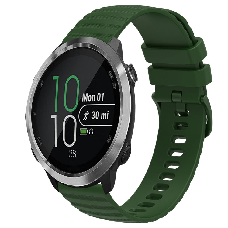 Cinturino in silicone tinta unita con motivo a pois ondulato da 20 mm, For Garminmove Style, For Garmin Forerunner 645 Music