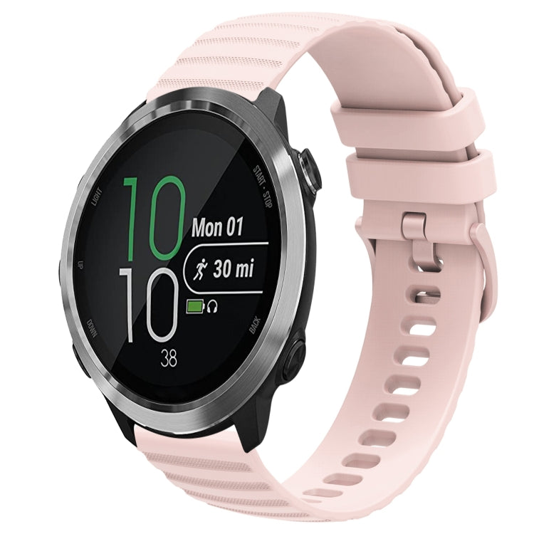 Cinturino in silicone tinta unita con motivo a pois ondulato da 20 mm, For Garminmove Style, For Garmin Forerunner 645 Music