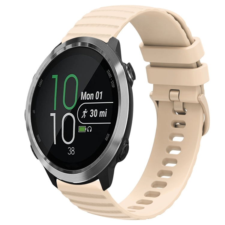 Cinturino in silicone tinta unita con motivo a pois ondulato da 20 mm, For Garminmove Style, For Garmin Forerunner 645 Music