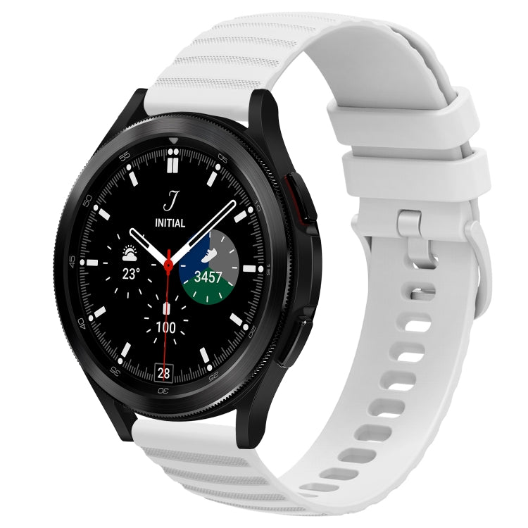 Cinturino in silicone tinta unita con motivo a pois ondulato da 20 mm, For Samsung  Galaxy Watch 4 Classic 42mm, For Samsung  Galaxy Watch 4 Classic 46mm