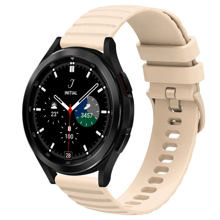 Cinturino in silicone tinta unita con motivo a pois ondulato da 20 mm, For Samsung  Galaxy Watch 4 Classic 42mm, For Samsung  Galaxy Watch 4 Classic 46mm