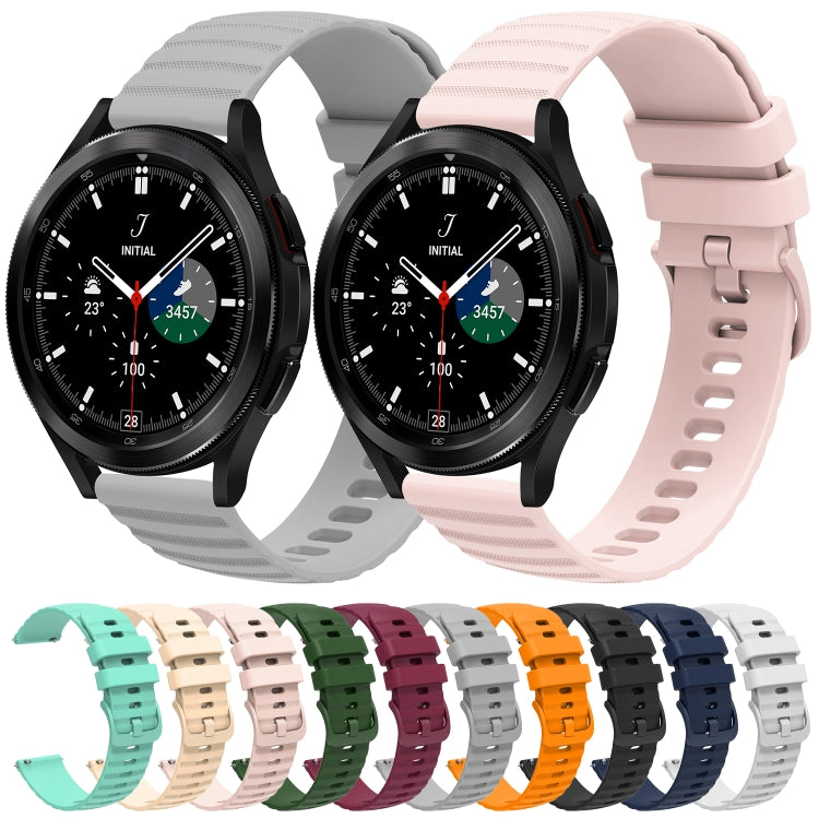 Cinturino in silicone tinta unita con motivo a pois ondulato da 20 mm, For Samsung  Galaxy Watch 4 Classic 42mm, For Samsung  Galaxy Watch 4 Classic 46mm