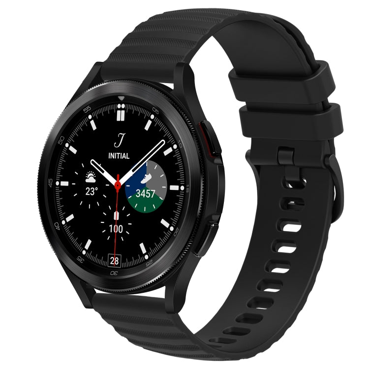 Cinturino in silicone tinta unita con motivo a pois ondulato da 20 mm, For Samsung  Galaxy Watch 4 Classic 42mm, For Samsung  Galaxy Watch 4 Classic 46mm