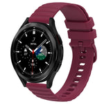 Cinturino in silicone tinta unita con motivo a pois ondulato da 20 mm, For Samsung  Galaxy Watch 4 Classic 42mm, For Samsung  Galaxy Watch 4 Classic 46mm