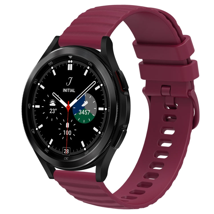 Cinturino in silicone tinta unita con motivo a pois ondulato da 20 mm, For Samsung  Galaxy Watch 4 Classic 42mm, For Samsung  Galaxy Watch 4 Classic 46mm