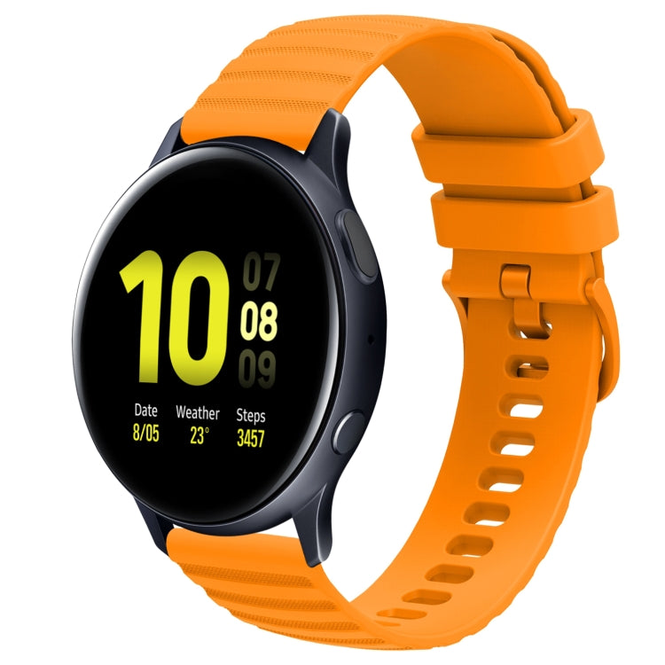 Cinturino in silicone tinta unita con motivo a pois ondulato da 20 mm, For Samsung Galaxy Watch Active 2 40mm, For Samsung Galaxy Watch Active 2 44mm
