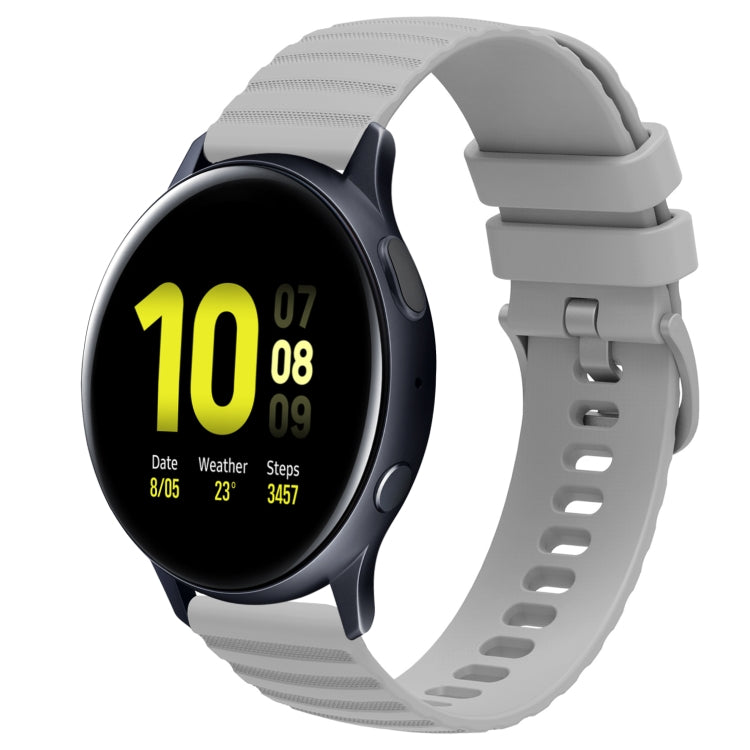 Cinturino in silicone tinta unita con motivo a pois ondulato da 20 mm, For Samsung Galaxy Watch Active 2 40mm, For Samsung Galaxy Watch Active 2 44mm