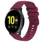 Cinturino in silicone tinta unita con motivo a pois ondulato da 20 mm, For Samsung Galaxy Watch Active 2 40mm, For Samsung Galaxy Watch Active 2 44mm