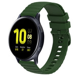 Cinturino in silicone tinta unita con motivo a pois ondulato da 20 mm, For Samsung Galaxy Watch Active 2 40mm, For Samsung Galaxy Watch Active 2 44mm