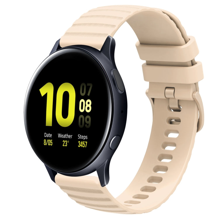 Cinturino in silicone tinta unita con motivo a pois ondulato da 20 mm, For Samsung Galaxy Watch Active 2 40mm, For Samsung Galaxy Watch Active 2 44mm