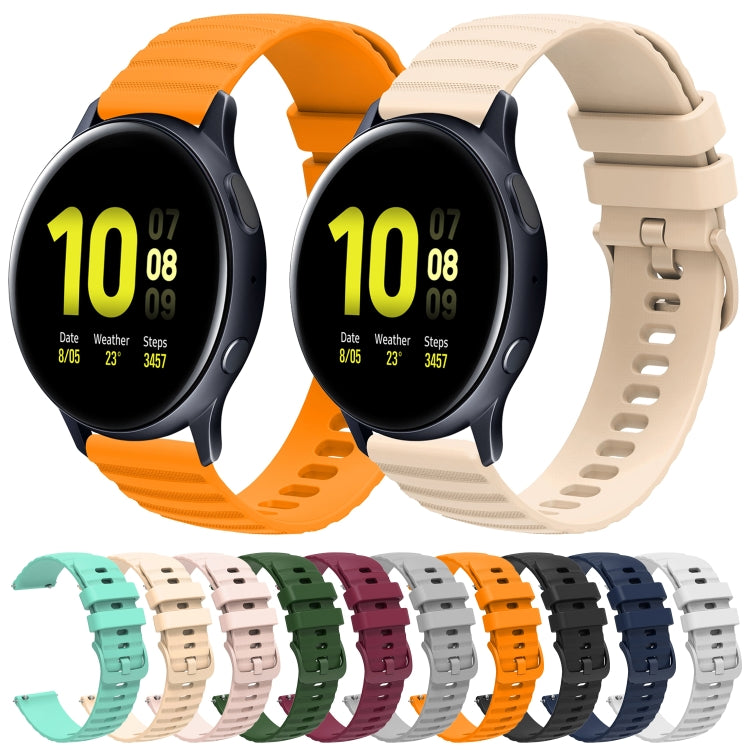 Cinturino in silicone tinta unita con motivo a pois ondulato da 20 mm, For Samsung Galaxy Watch Active 2 40mm, For Samsung Galaxy Watch Active 2 44mm