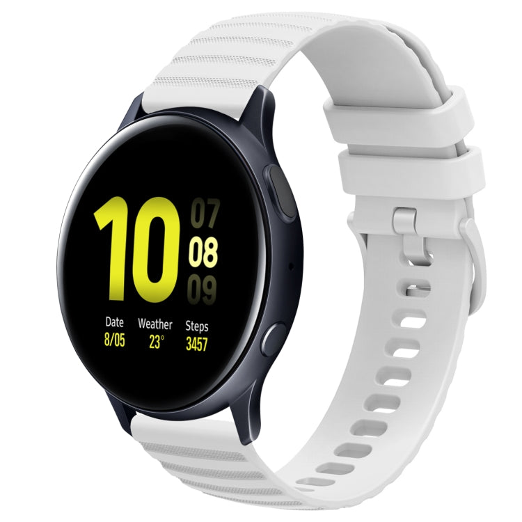 Cinturino in silicone tinta unita con motivo a pois ondulato da 20 mm, For Samsung Galaxy Watch Active 2 40mm, For Samsung Galaxy Watch Active 2 44mm
