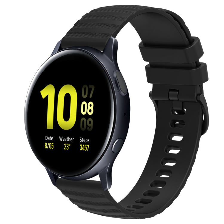 Cinturino in silicone tinta unita con motivo a pois ondulato da 20 mm, For Samsung Galaxy Watch Active 2 40mm, For Samsung Galaxy Watch Active 2 44mm