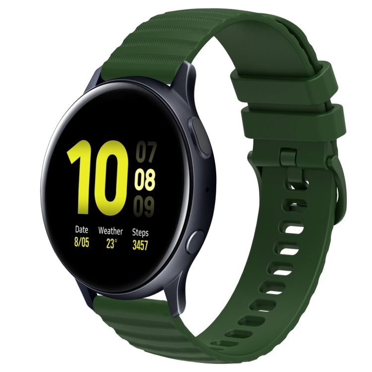 Cinturino in silicone tinta unita con motivo a pois ondulato da 20 mm, For Samsung Galaxy Watch Active 2 40mm, For Samsung Galaxy Watch Active 2 44mm