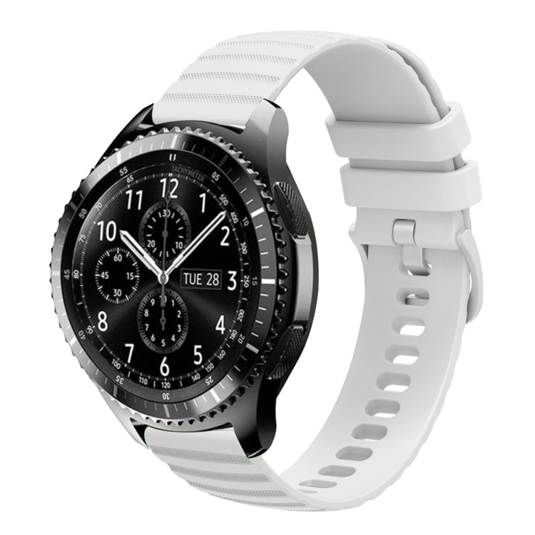 Cinturino in silicone tinta unita con motivo a pois ondulato da 22 mm, For Samsung Gear S3 Classic, For Samsung Gear S3 Frontier