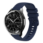 Cinturino in silicone tinta unita con motivo a pois ondulato da 22 mm, For Samsung Gear S3 Classic, For Samsung Gear S3 Frontier