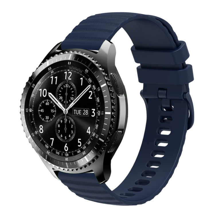 Cinturino in silicone tinta unita con motivo a pois ondulato da 22 mm, For Samsung Gear S3 Classic, For Samsung Gear S3 Frontier