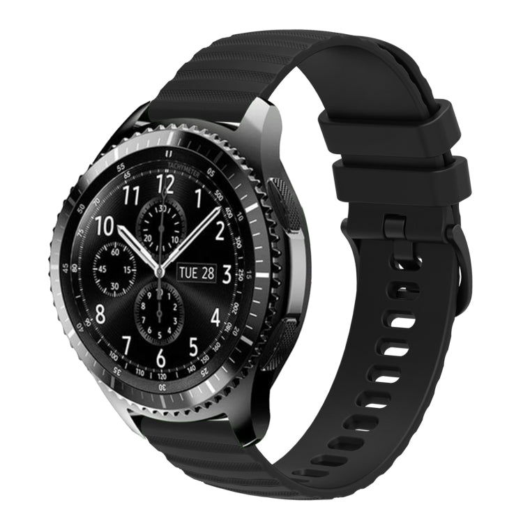 Cinturino in silicone tinta unita con motivo a pois ondulato da 22 mm, For Samsung Gear S3 Classic, For Samsung Gear S3 Frontier