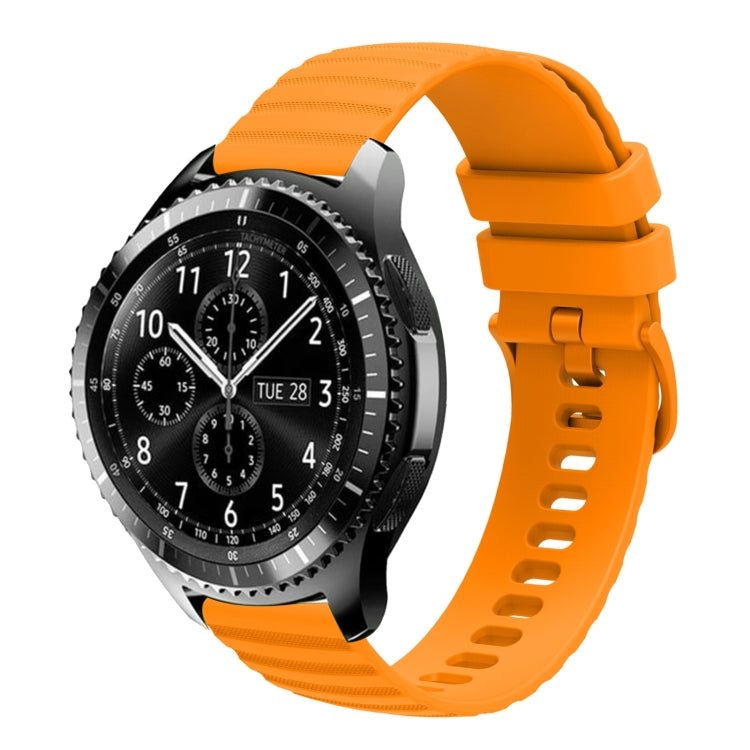 Cinturino in silicone tinta unita con motivo a pois ondulato da 22 mm, For Samsung Gear S3 Classic, For Samsung Gear S3 Frontier
