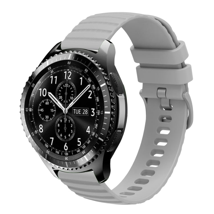 Cinturino in silicone tinta unita con motivo a pois ondulato da 22 mm, For Samsung Gear S3 Classic, For Samsung Gear S3 Frontier