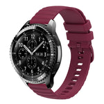 Cinturino in silicone tinta unita con motivo a pois ondulato da 22 mm, For Samsung Gear S3 Classic, For Samsung Gear S3 Frontier