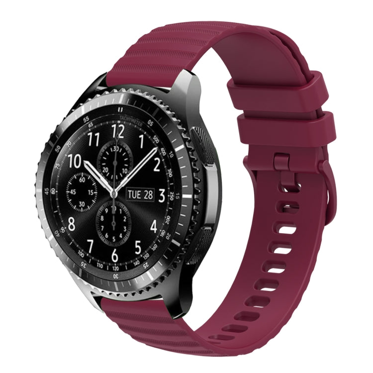 Cinturino in silicone tinta unita con motivo a pois ondulato da 22 mm, For Samsung Gear S3 Classic, For Samsung Gear S3 Frontier
