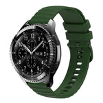 Cinturino in silicone tinta unita con motivo a pois ondulato da 22 mm, For Samsung Gear S3 Classic, For Samsung Gear S3 Frontier