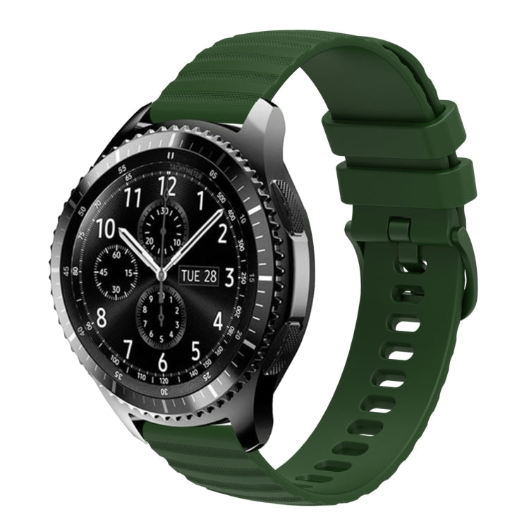 Cinturino in silicone tinta unita con motivo a pois ondulato da 22 mm, For Samsung Gear S3 Classic, For Samsung Gear S3 Frontier