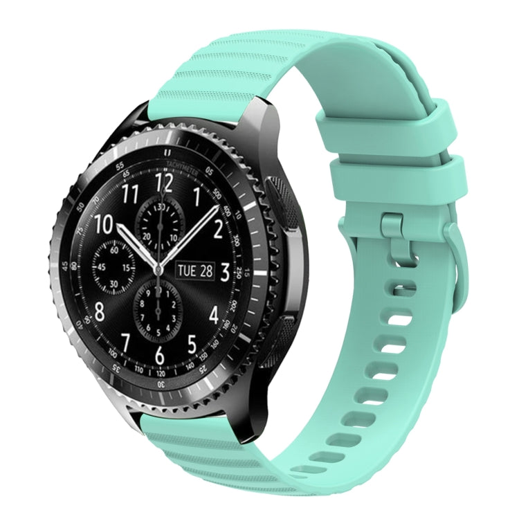 Cinturino in silicone tinta unita con motivo a pois ondulato da 22 mm, For Samsung Gear S3 Classic, For Samsung Gear S3 Frontier