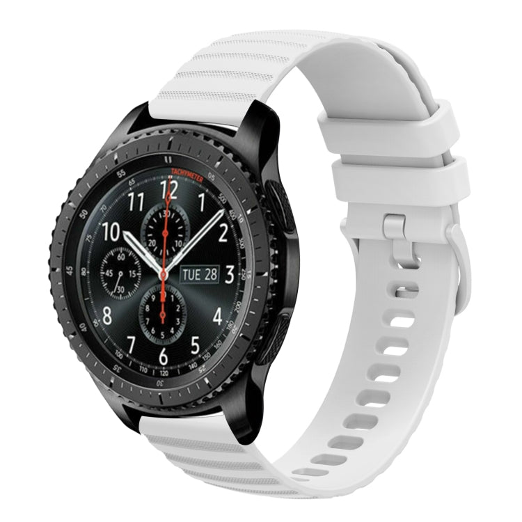 Cinturino in silicone tinta unita con motivo a pois ondulato da 22 mm, For Samsung Gear S3 Classic, For Samsung Gear S3 Frontier